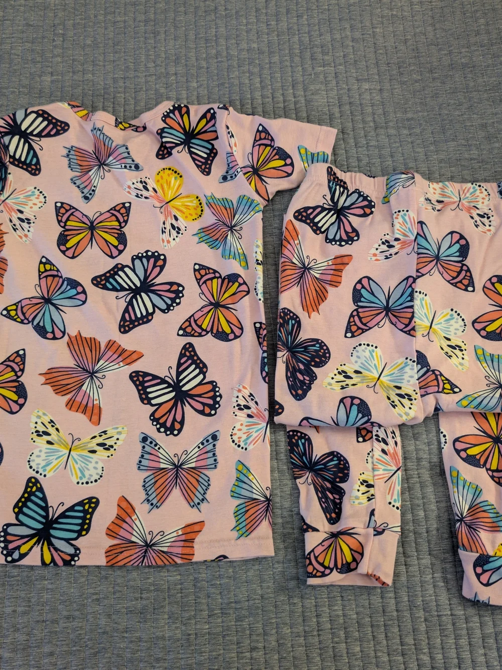 Place Kids Pink Butterfly Pajama Set with Multicolor Wings